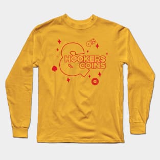 Hookers and Coins - red Long Sleeve T-Shirt